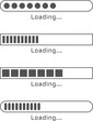 © Olena - Clean, minimalist loading bar icons in four stages of progress.  Perfect for website design, app interfaces, or presentations to illustrate loading processes, progress updates, or data transfer.