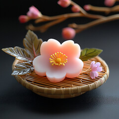 Wall Mural -  plum blossom wagashi