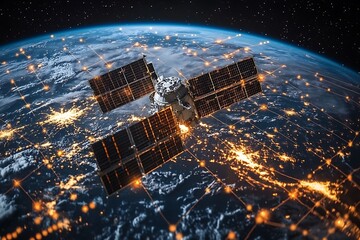 Wall Mural - Global Internet and High Speed Data Communication
