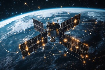 Wall Mural - Global Internet and High Speed Data Communication