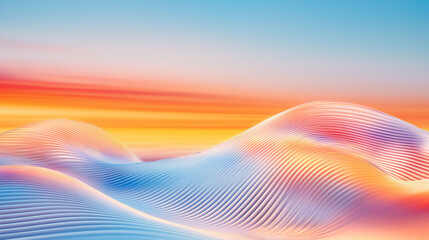 Wall Mural - Abstract Waves: A mesmerizing display of undulating lines and vibrant hues, creating an abstract and dynamic image, suggesting movement and fluidity. 