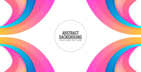 Wall Mural - Colorful abstract modern wave background