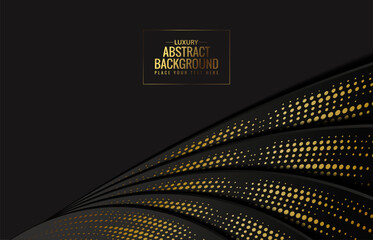 Wall Mural - Luxury gold abstract wave background