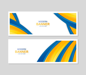 Wall Mural - colorful wave abstract business banner collection