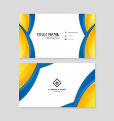 Wall Mural - Colorful abstract wave business card
