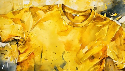 Poster - A yellow shirt with a white collar