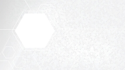 Wall Mural - futuristic hexagonal tech background with lines