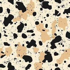 Wall Mural - Abstract  orange and black camouflage print seamless pattern background