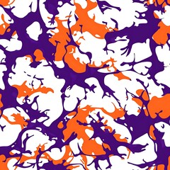 Wall Mural - Abstract orange and purple camouflage seamless pattern white background,GRUNGE MARBLE TEXTURE GRAIN ROUGH PURPLE ORANGE COLOR MINIMALIST ABSTRACT BACKGROUND