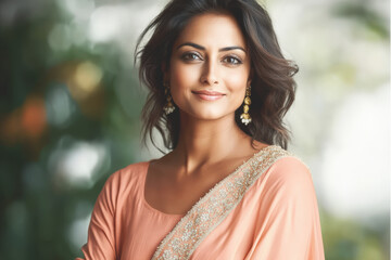 Poster - Beautiful Portrait of a Young Indian Woman