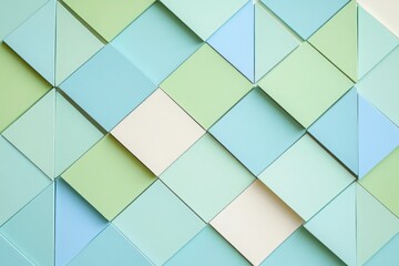 Wall Mural - Geometric Tile Pattern Background in Pastel Colors