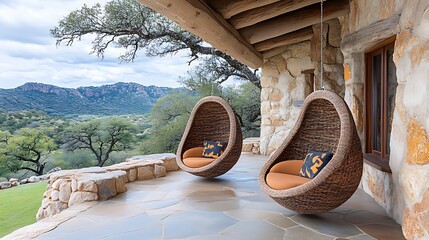 Poster - Hanging chairs for relaxation