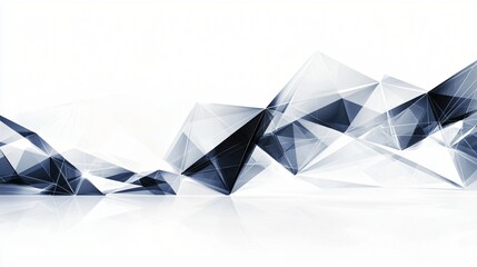 Abstract geometric shapes, white background,  technology concept, website banner