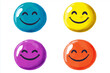 © Digital Sensei - Colorful smiling face icons on a white background