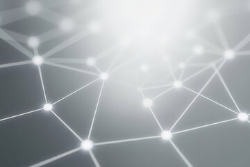 Wall Mural - abstract representation of a network with luminous nodes and lines highlighting connectivity and str
