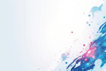 Wall Mural - a vibrant abstract watercolor painting featuring smooth blends of blue and pink hues against a light