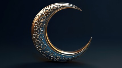 Canvas Print - Crescent Moon Metal Art Decor Design