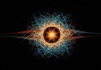 Wall Mural - 3d conceptual artwork of superstrings, depicting theoretical vibrating strings in quantum physics