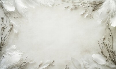 Poster - A white background with a white feathery border