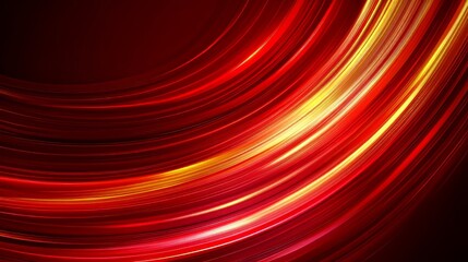 Wall Mural - Abstract Background, Red And Golden Light Lines, For Futuristic And Modern Design Projects