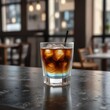 © ຈໍາປາ ຈໍາປາ - Crystal clear glass, ice americano, cafe setting,  drink,  macro