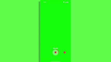 Wall Mural - Animation recording camera interface appearing in video mode with icons on green background. Record video for popular social media on a smartphone. Alpha channel. Footage
