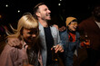 © liderina - Group of Multi-Ethnicity people having fun outdoor in the night. Celebrate.