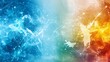 © Pangsiri - Abstract Digital Background with Blue and Orange Colors Representing Technology and Connection