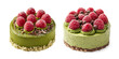 © Mahananda - Green match cake with raspberries on a Transparent Background