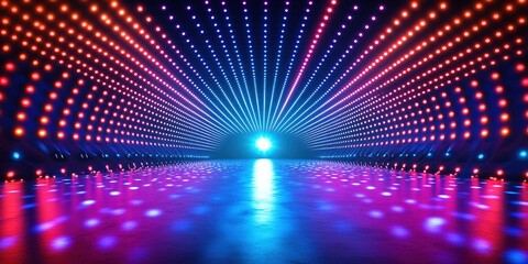 Wall Mural - light display creating an immersive atmosphere for an event or performance in a darkened space
