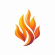 © Niphaphan - A bold fire logo with intense flames and strong lines, centered on a white background