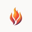 © Niphaphan - A bold fire logo with intense flames and strong lines, centered on a white background
