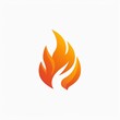 © Niphaphan - A bold fire logo with intense flames and strong lines, centered on a white background
