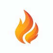 © Niphaphan - A bold fire logo with intense flames and strong lines, centered on a white background