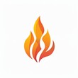 © Niphaphan - A bold fire logo with intense flames and strong lines, centered on a white background