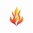 © Niphaphan - A bold fire logo with intense flames and strong lines, centered on a white background