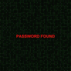 Wall Mural - red text password found on background of hundreds of zeros and ones ideal for concept of breached co