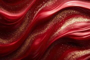 an elegant flowing red and gold abstract design with a luxurious feel