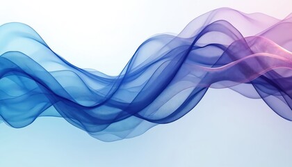 Aufkleber - Illustration of abstract blue waves and curves. Smooth flowing futuristic design. Elegant light and bright motion effect. Use it as background for template, presentation, web or desktop.