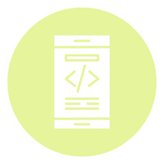 Mobile Coding Icon