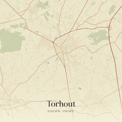 Wall Mural - Vintage map of Torhout, Belgium.