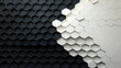 © vachiraphan - Hexagonal pattern in black and white, creating modern illusion