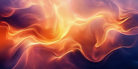 Wall Mural - smooth and luminous abstract artwork featuring flowing golden swirls with soft texture