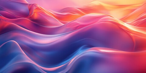 Wall Mural - colorful fluid wave motion with soft gradient lighting, representing energy, creativity