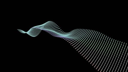 puffed: particle box wave space color geometry shape object landscape abstract formation generative 