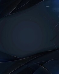 Wall Mural - abstract background with dark blue shades and curved lines for creative design and presentation purp