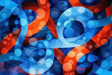 Wall Mural - abstract shapes overlap with bokeh for digital wallpaper, art, and design