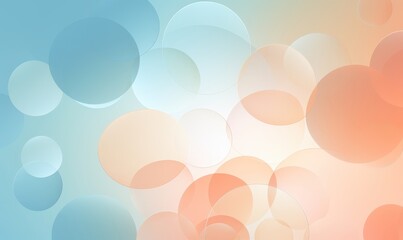 Wall Mural - blurred circles overlay on soft pastel background. use for abstract backgrounds and presentations