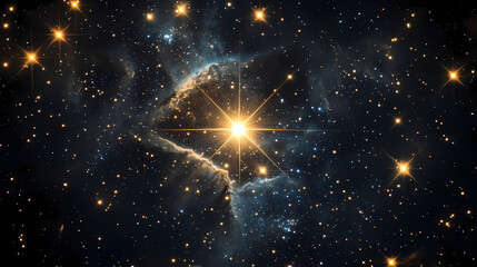astro photo, albireo star. galactic optical illusions. illustration
