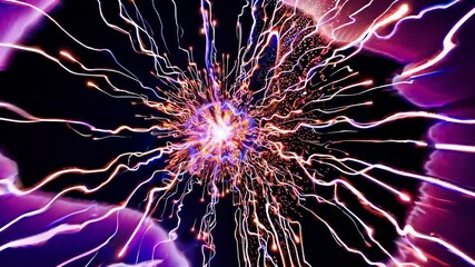 Fototapete - Neon Starburst Pulse